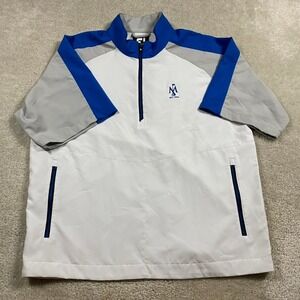 FootJoy Jacket Mens L White Short Sleeve Quarter Zip Golf Windbreaker FJ
